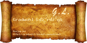 Gradwohl Lóránt névjegykártya