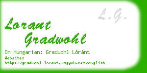 lorant gradwohl business card
