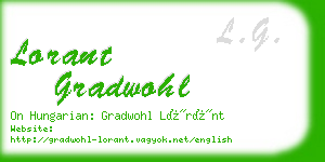lorant gradwohl business card